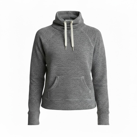 OFFLINE by Aerie Tops - OFFLINE by Aerie Funnel Neck Sweatshirt Black White Marled Pullover Small S/P